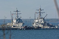 D71_3510 Two ships at the Yorktown Weapons Station