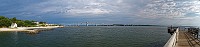 D5C_2684-2691_panocrsa Stiched panorama from the fishing pier in Yorktown