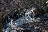 Icy waterfall near Reflections entrance, impetus and  transportaion provide by Bob Wasson